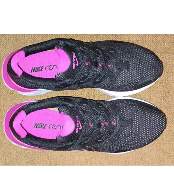 Nike Renew Run 9 US Women's Black/Pink CK6360-004 Running Pleasure Shoes Mint - Picture 6 of 12